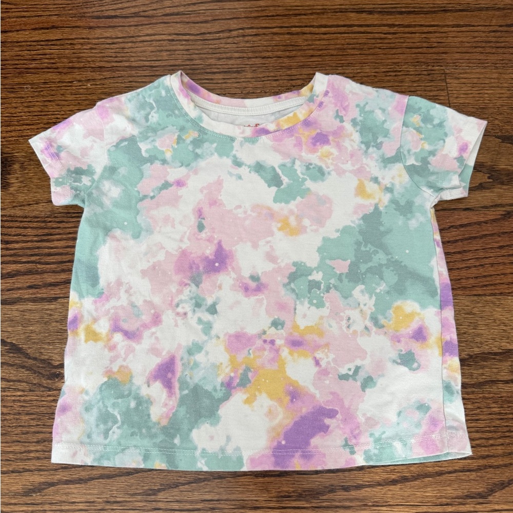 Cat & Jack Pastel Tie-Dye Short Sleeve Tee - Mint, Pink, Purple, Yellow
